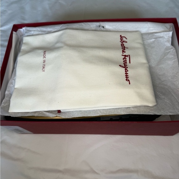 Salvatore Ferragamo black and gold tennis shoes! - Picture 9 of 11